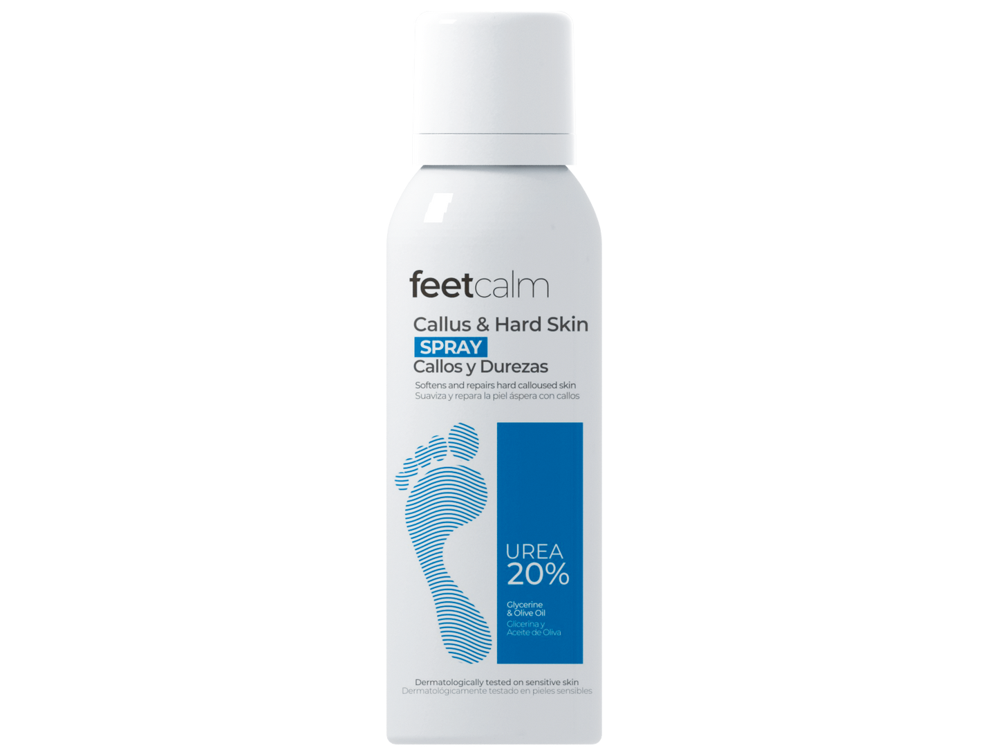 Feetcalm Callus & Hard Skin Spray 20% Urea. Trade Pack of 2