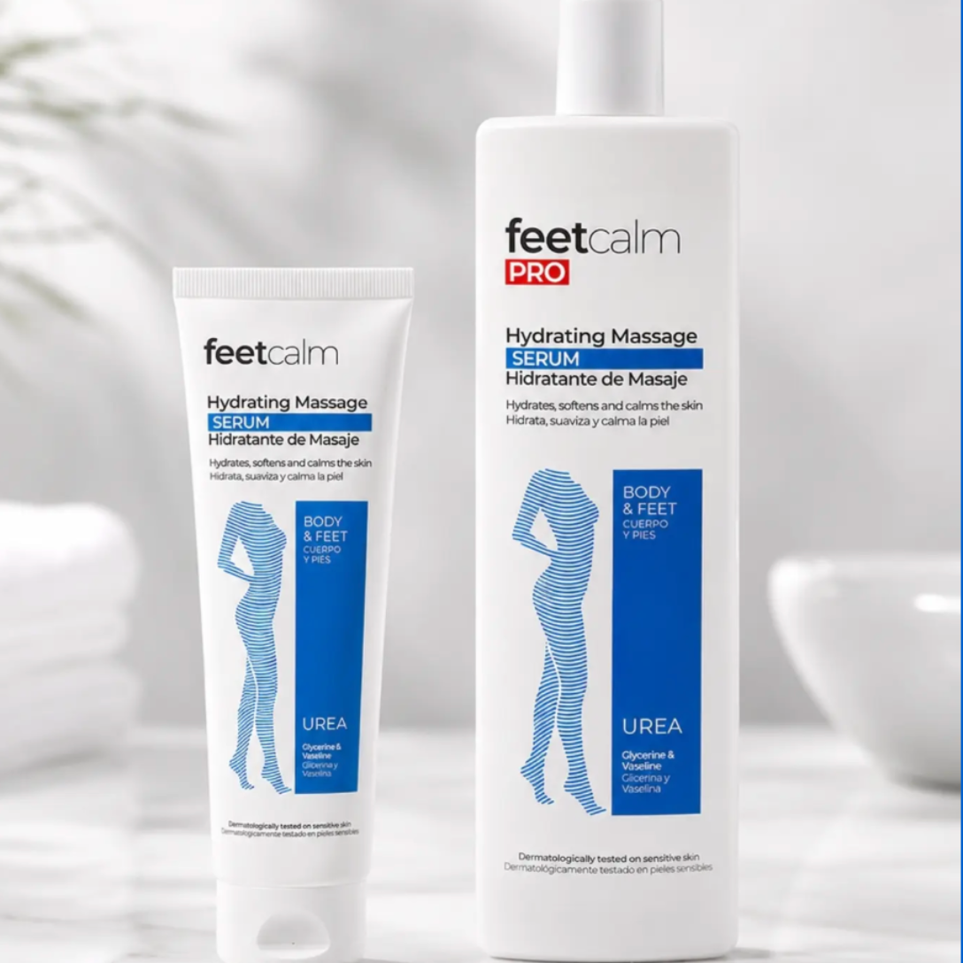 Feetcalm Hydrating Massage Serum 125 ml and 500 ml